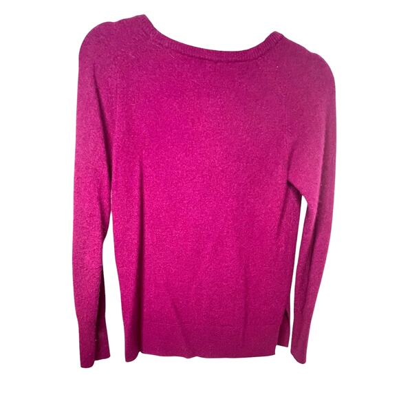 Halogen Purple Womens Crew Neck 100% Cashmere Sweater Sz Large - Picture 2 of 5